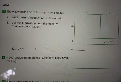 Solve using the box thing and fill in the blanks and you