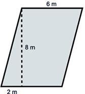 Pleas me brianly gang ( : the area of the parallelogram below is square meters.