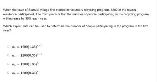 Correct answer only ! when the town of samuel village first started its voluntary recycling program