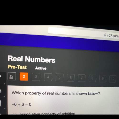 What property of real numbers is shown