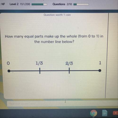 How many equal parts make up the whole ( from 0 to 1 ) the number line below.