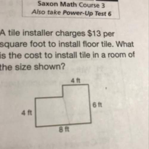 Atile installer charges $13 per square foot to install floor tile. what is the cost to install tile