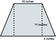 Pleas asap on a boat, a cabin's window is in the shape of an isosceles trapezoid, as shown below.