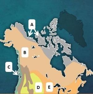 Look at the map below. what are the two largest climate regions in canada? a. subarctic and tundra