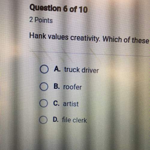 Hank values creativity. which of these careers is most likely the best for him?