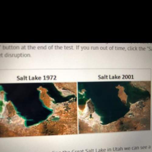 If we review the changes in the landscape surrounding the great salt lake in utah we can see a chang