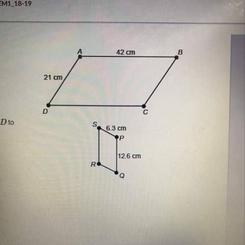 Parallelogram abcd is similar to parallelogram pqrs. what is the scale factor of a dilation from ab