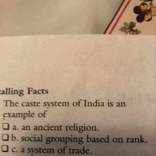 The caste system of india is an example of
