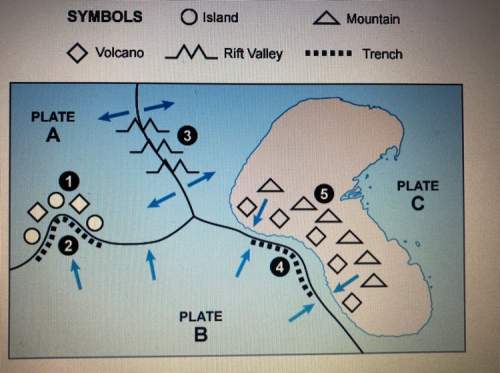 The diagram below shows three plates (a,b,c). plate b is denser than plates a and c. a continent is