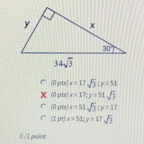 50 points what are the values of the variables in the triangle below? i need an explanation and al