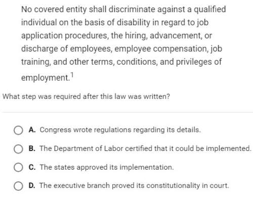 What step was required after this law was written?