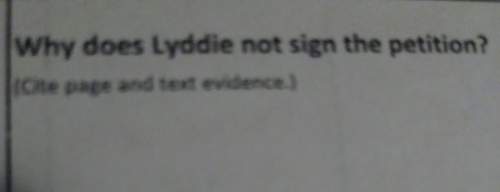 Why does lyddie not sign the petition?