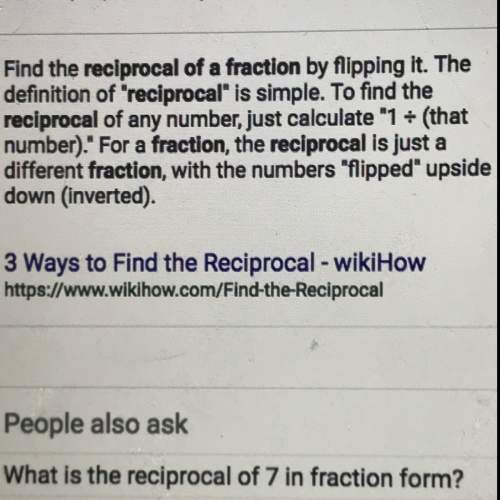 How do i find the reciprocal to a fraction look at the pitcher by taping it and you can read what i