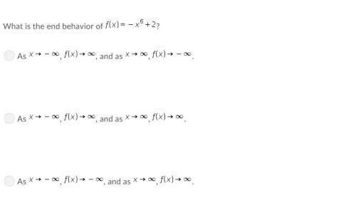 What is the end behavior of f(x)=-x^6+2?