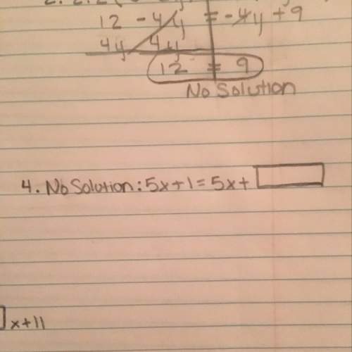 5x+1=5x+ fill in the blank something that equal to no solution
