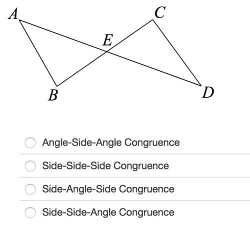 Given that be≅ce and ae≅de which of the following triangle congruence statements can be used to prov