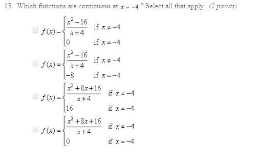 Which functions are continuous at x=-4?