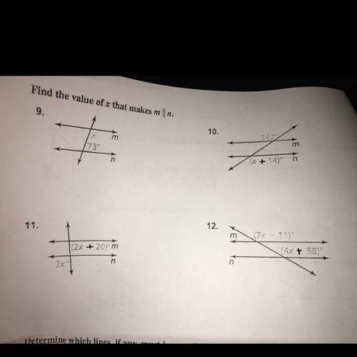Me with these four questions ! you find the value of x that makes m || n