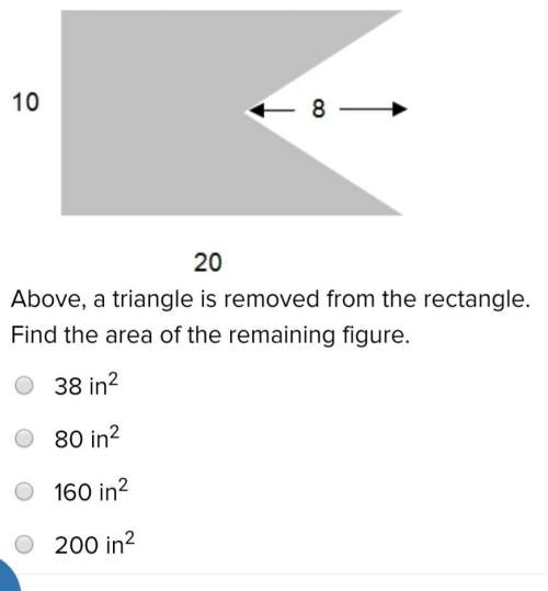 Atriangle is removed from the rectangle. find the area of the remaining figure.