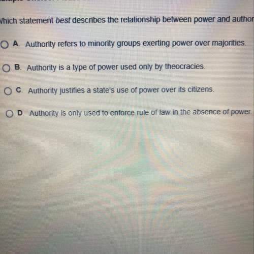 Which statement best describes the relationship between power and authority