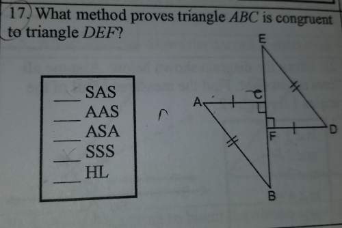 What method proves triangle abc is congruent to triangle def?