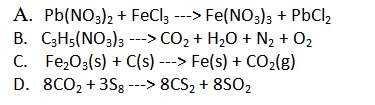Which of the following equations is balanced?