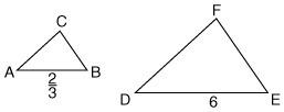 Ineed a s a p △abc ~ △def determine the scale factor of △abc : △def 1: 9 1: 4 4: 1 9: 1