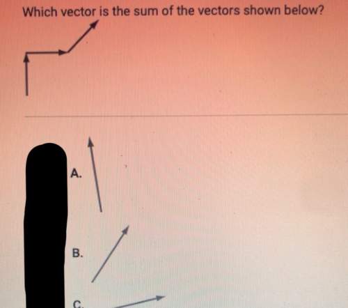 Which vector is the sum of the vectors shown below?