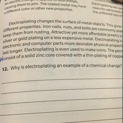 Why is electroplating an example of chemical change?