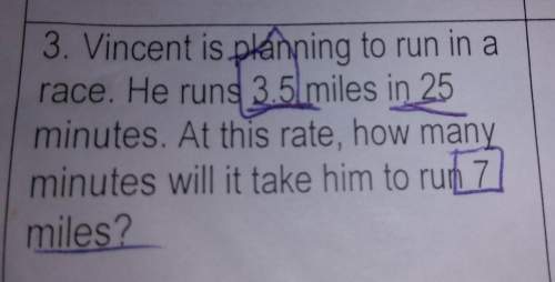 Vincent is planning to run in a race.he runs 3.5 miles in 25 minutes.at this rate, how much will it