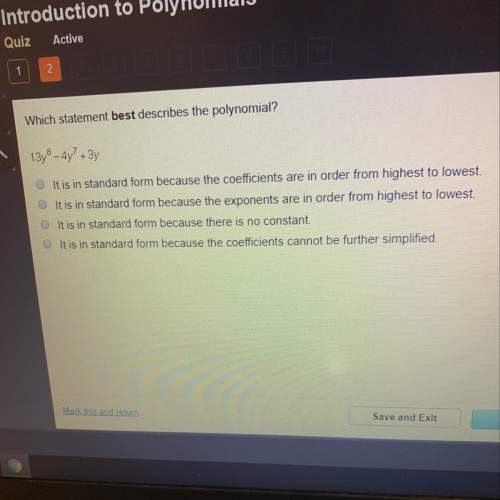 Which statement best describes the polynomial