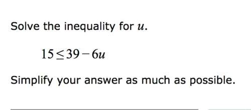 Solve the inequality for u. simplify your answer as much as possible.