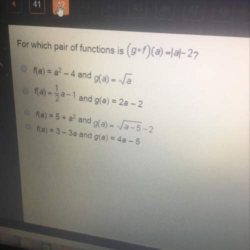 For which pair of functions is (gof)(a)=|a|-2?