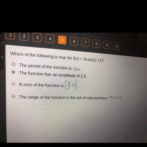 Which of the following is the true for f(x) = 5cos
