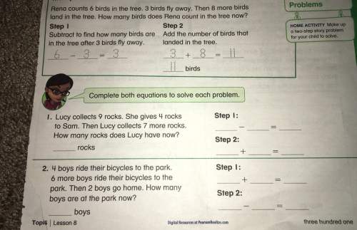 Solve one step and two step problems