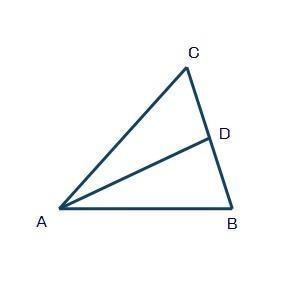 (03.02 lc) look at the figure below: triangle abc with a segment joining vertex a to point d on sid