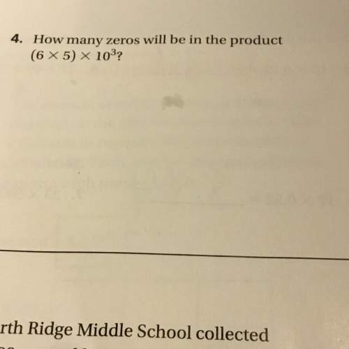 How many zero will be in product (6x5)x the power of 10 3
