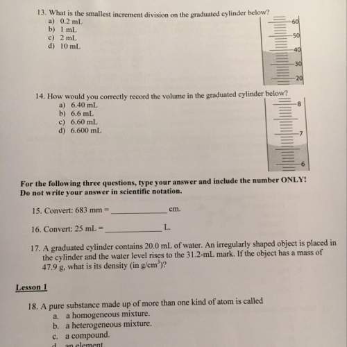 14. how would you correctly record the volume in the graduated cylinder below?