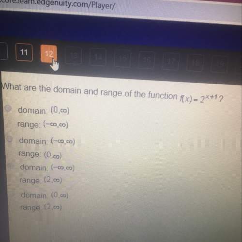 What are the domain and range of the function f(x)=2^x+1