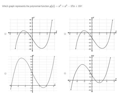 Which graph represents the polynomial function g(x)=x3+x2−17x+15?