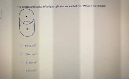 The height and radius of a right cylinder are each 8 cm. what is it’s volume?