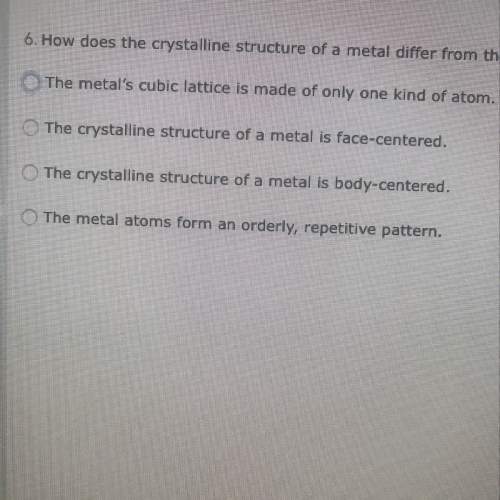 How does the crystalline structure of a metal differ from the structure of an ionic compound, such a
