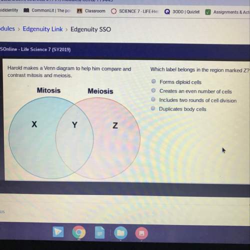 Harold makes a very diagram to him compare and contrast mitosis and meiosis a. forms diploid cells