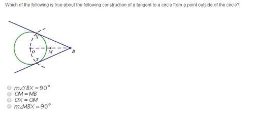 Which of the following is true about the following construction of a tangent to a circle from a poin
