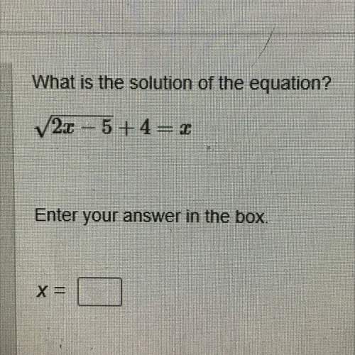 What is the solution of the equation?