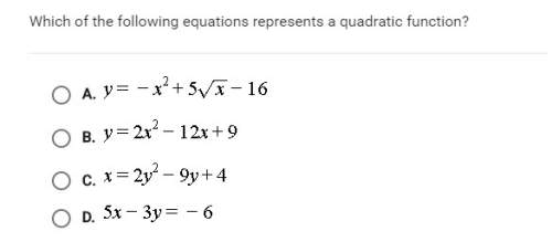 Which of the following equations represents a quadratic function?