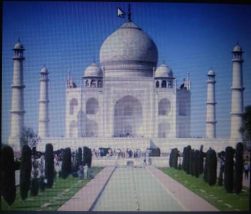 The taj mahal pictured above is an example of which of these? a) the largest and most sacred hindu t