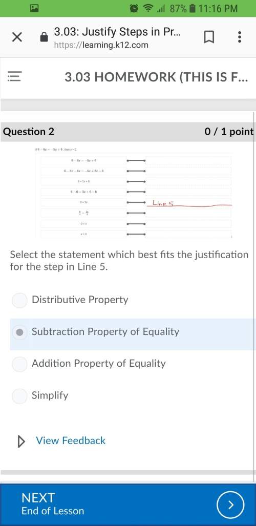 Select the statement which best fits the justification for the step in line 5. question options: dis