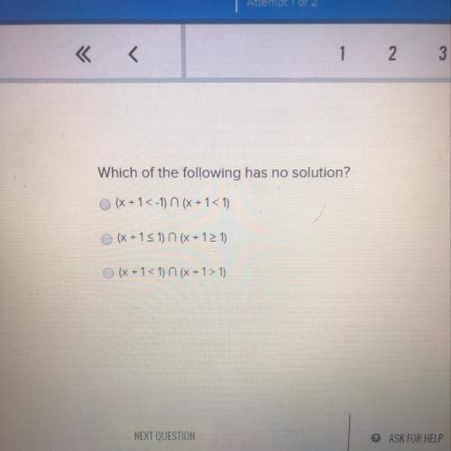 Which of the following has no solution (picture attached)