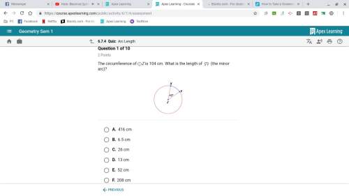 The circumference of z is 104 cm. what is the length of xy (the minor arc)? if you can explain